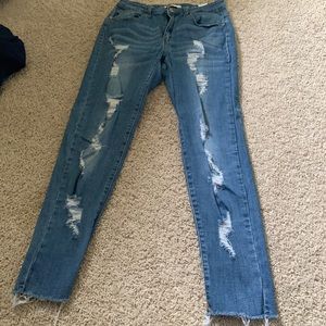Blue wash jeans